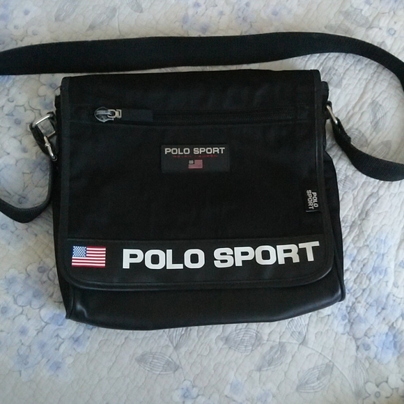 Polo Sport black messenger bag - Picture 1 of 7